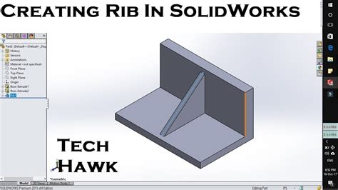 solidworks sheet metal rib|rib feature in solidworks.